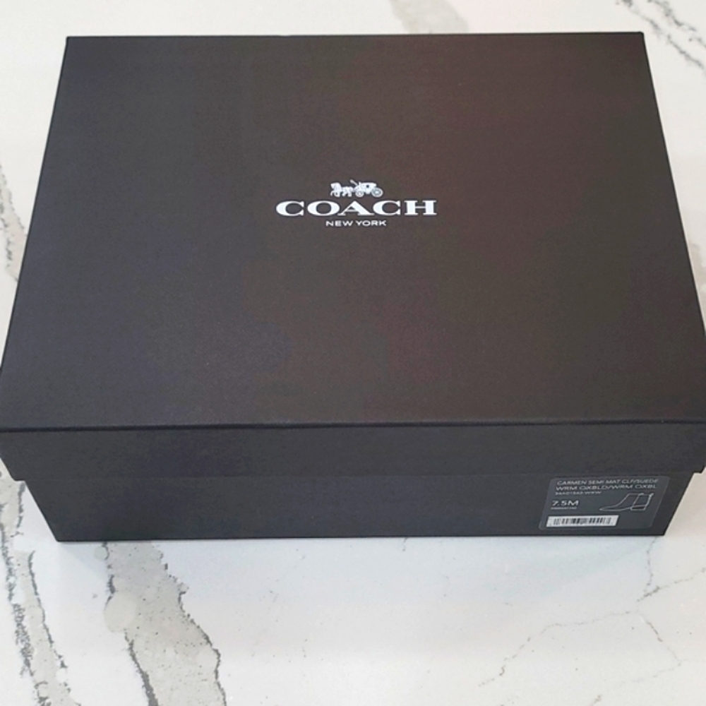 Coach Carmen Ankle Booties Oxblood Suede Leather Women’s 7.5 NIB - Picture 12 of 15